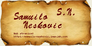 Samuilo Nešković vizit kartica